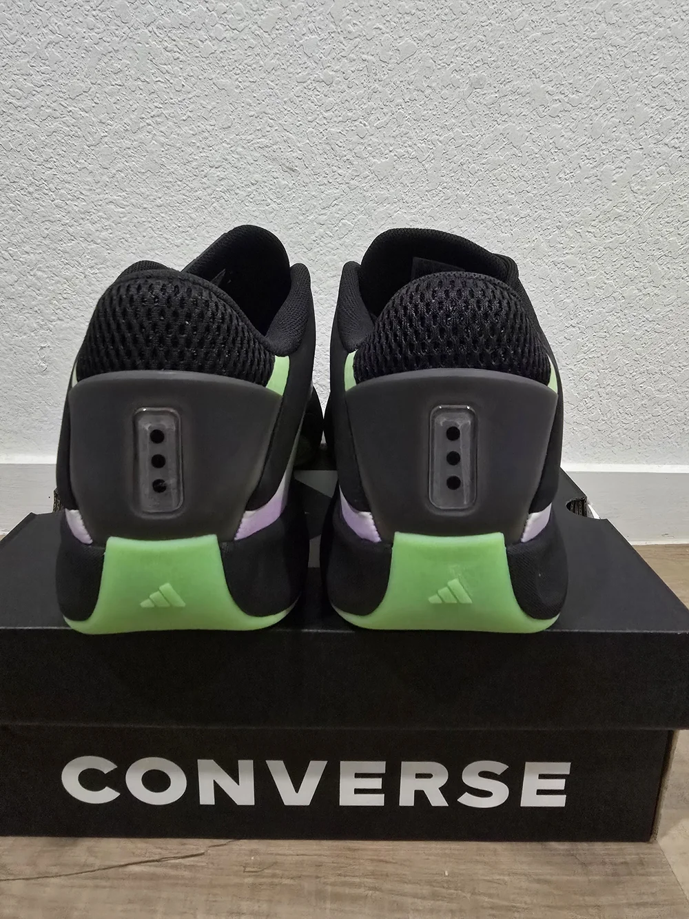 Men's Adidas Nova Gradient Wave Sneakers - Black with Green, Blue & Purple